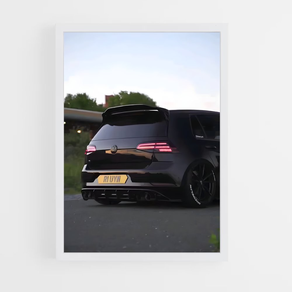 Poster Noir et Sportif – affiche Volkswagen (vue 3)